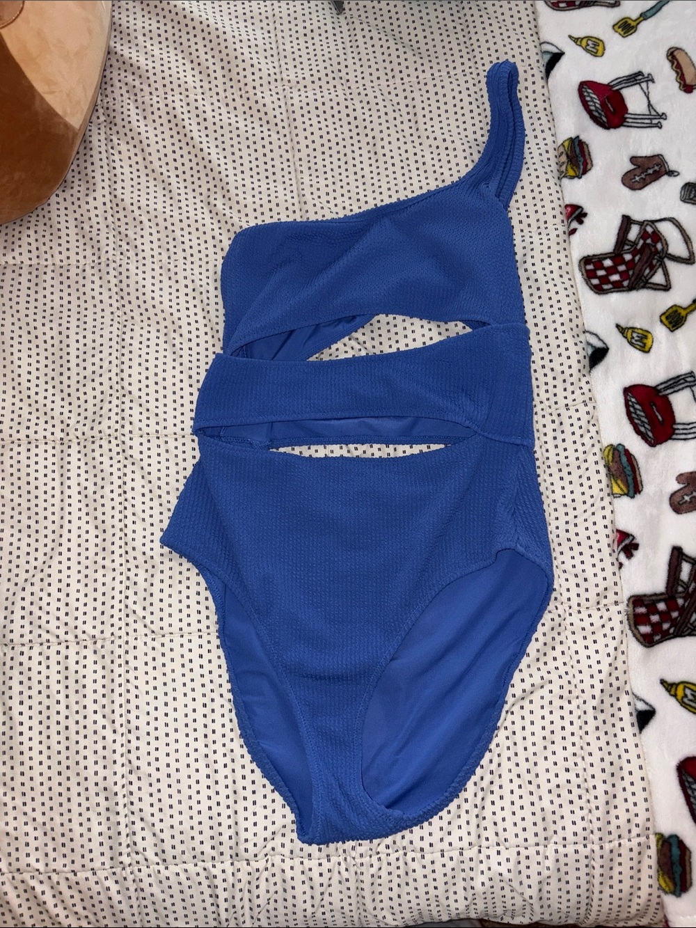 Aeries One-Shoulder Royal Blue One-Piece Swimsuit